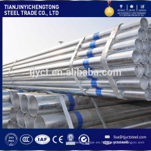 Precio de tubo de acero galvanizado DN25 por kg tubo / tubo gi girado caliente